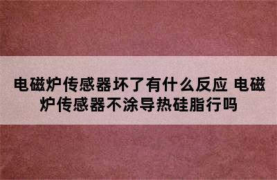 电磁炉传感器坏了有什么反应 电磁炉传感器不涂导热硅脂行吗